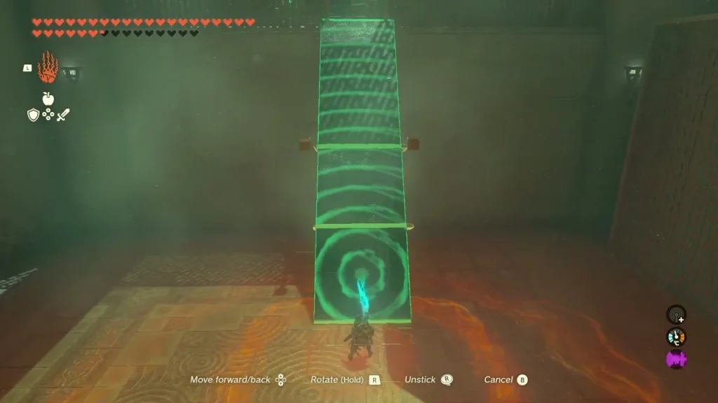 Slab stood on end beside the exit Slab stood on end beside the exit