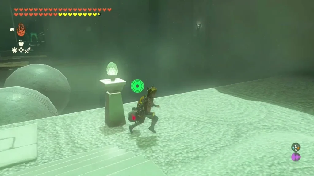 Final gap with spheres on the pyramid by the terminal