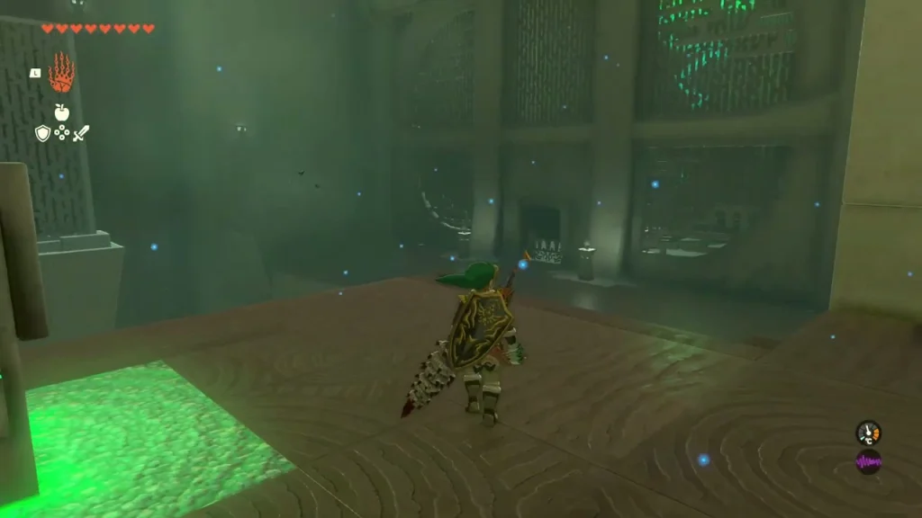 Gravity device with a glowing green floor panel Gravity device with a glowing green floor panel