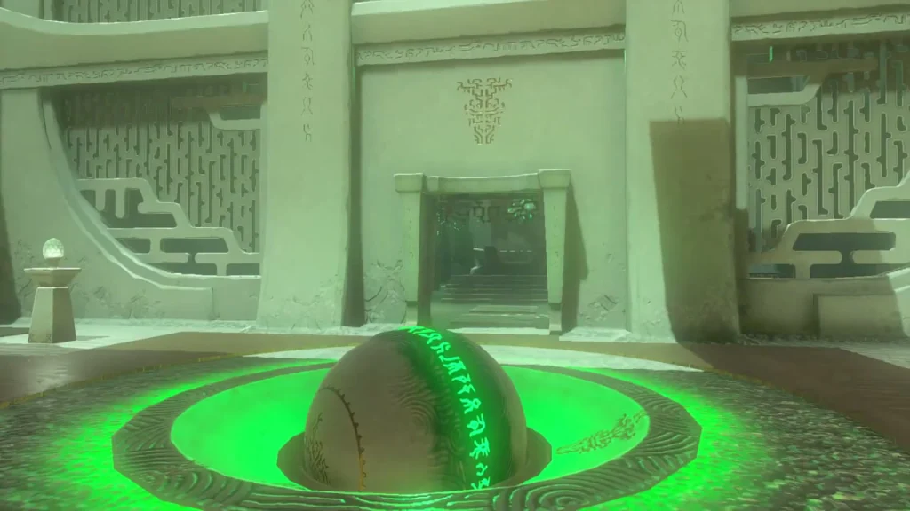 Ball seated in the socket with the ring glowing green Ball seated in the socket with the ring glowing green
