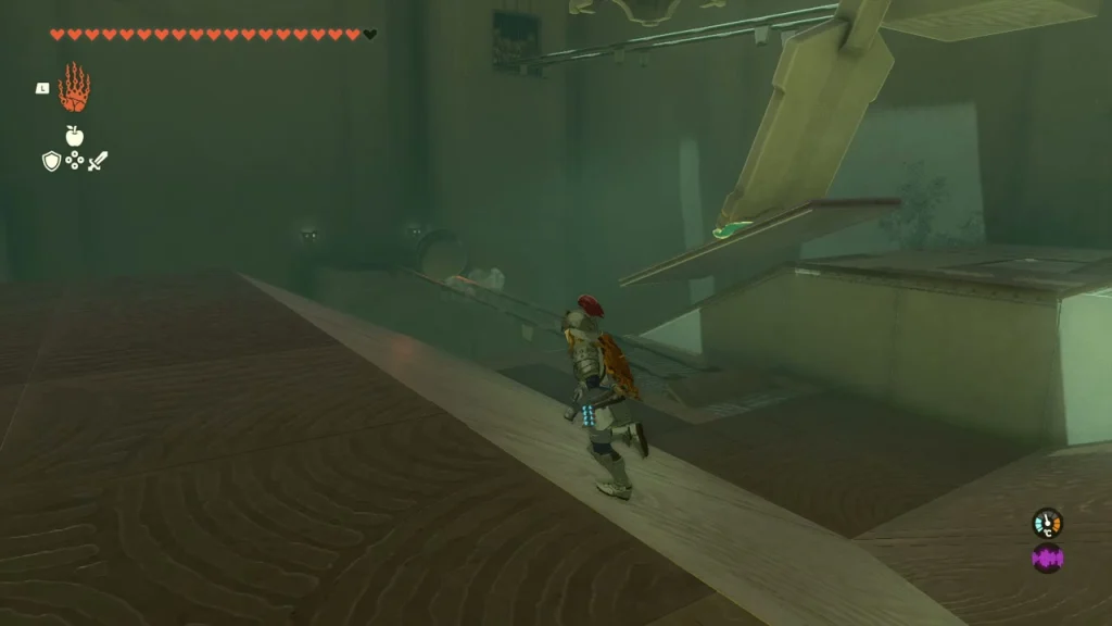 Mine cart rail leading out of the third room