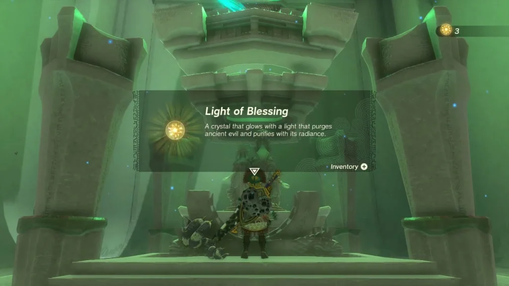 Light of Blessing item box in front of the terminal
