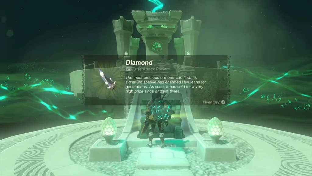 Diamond item box shown after opening the chest Diamond item box shown after opening the chest