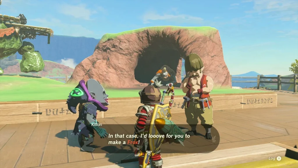 Kilton on the stage asking for a Frox sculpture Kilton on the stage asking for a Frox sculpture