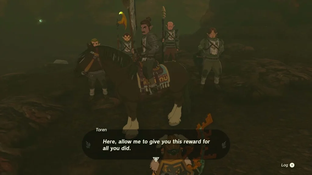 Toren with the squad ready to hand over the reward Toren with the squad ready to hand over the reward