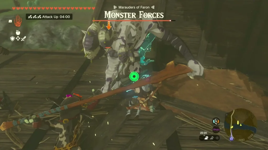 Armoured monster swinging a club on the ship deck during the squad assault