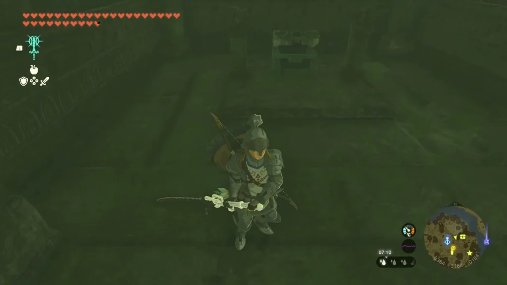 Dusk Claymore held in the dark underground stone corridor Dusk Claymore held in the dark underground stone corridor