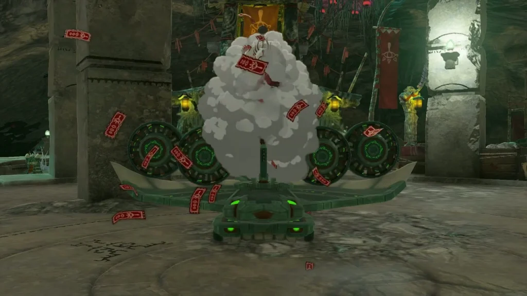 Master Kohga boss bar with a shield being built in the Abandoned Gerudo Mine Master Kohga boss bar with a shield being built in the Abandoned Gerudo Mine