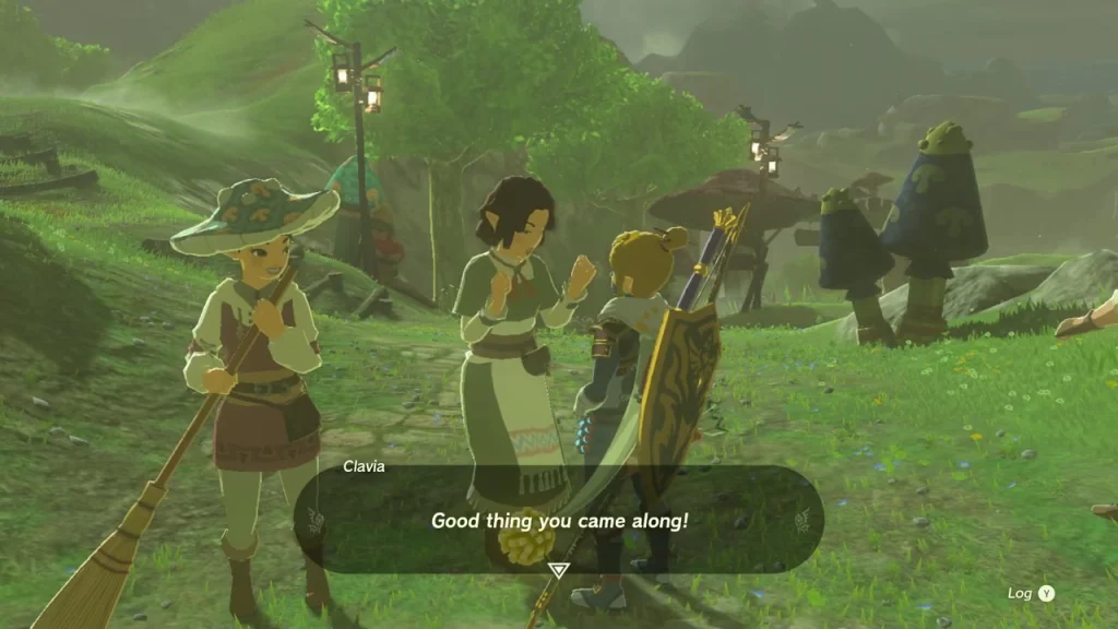 Clavia on the path near her house in Hateno Village