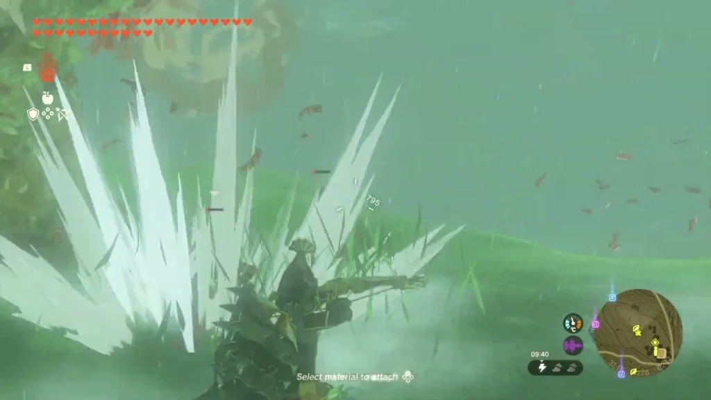 White slashing energy bursting around the tree during the Yiga fight White slashing energy bursting around the tree during the Yiga fight