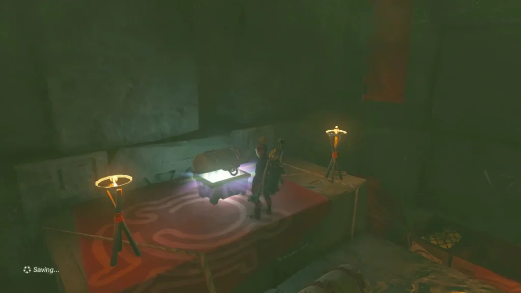 Glowing chest on a raised platform in the inner sanctum Glowing chest on a raised platform in the inner sanctum