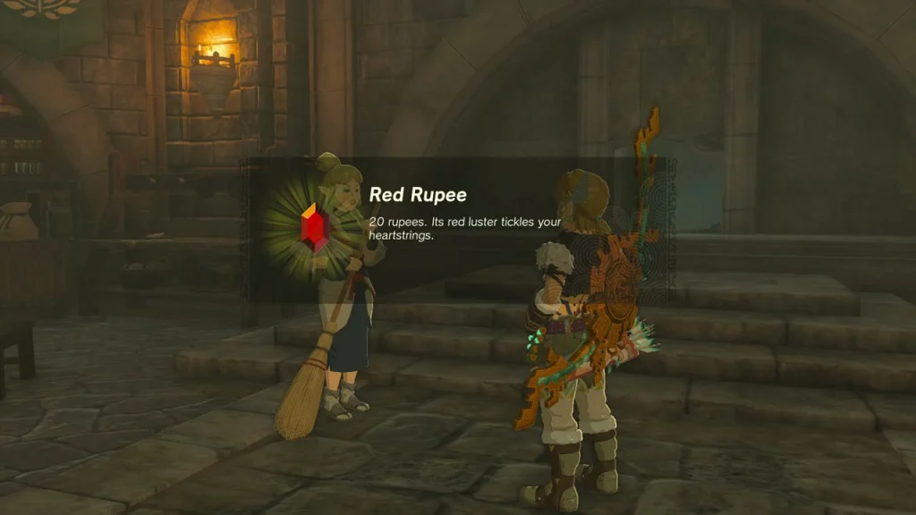 Red Rupee item box shown beside Jerrin