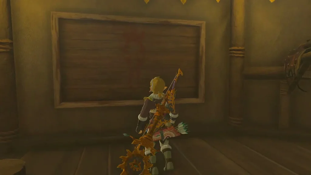 Empty wooden picture frame hanging on the wall inside Dueling Peaks Stable Empty wooden picture frame hanging on the wall inside Dueling Peaks Stable