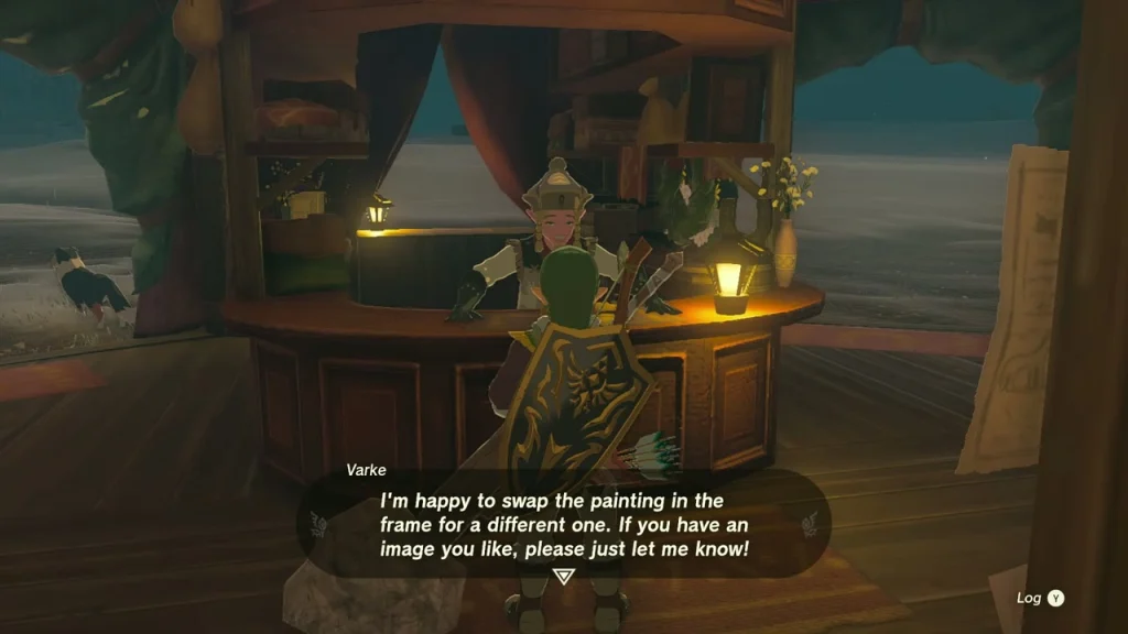 Varke offering to swap the painting in the frame
