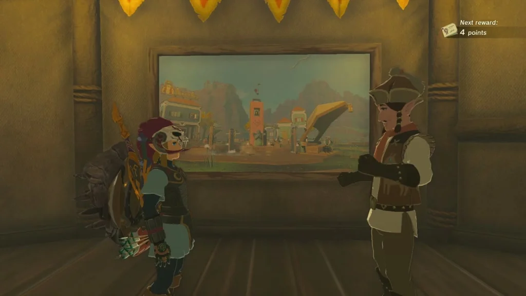 Framed painting of the Unity Bell on the stable wall with a Pony Point reward notice Framed painting of the Unity Bell on the stable wall with a Pony Point reward notice