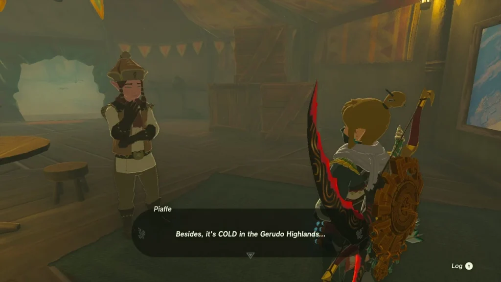 Piaffe in Gerudo Canyon Stable mentioning the cold highlands