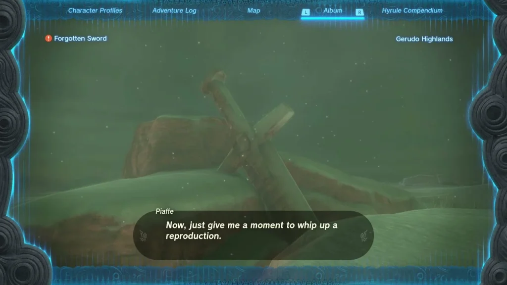 Album picture of the Forgotten Sword tilted in the snow