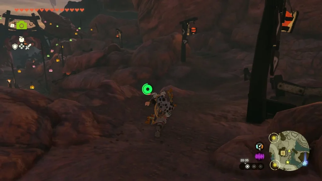 Goron bathing beside the pool with the quest marker above it Goron bathing beside the pool with the quest marker above it