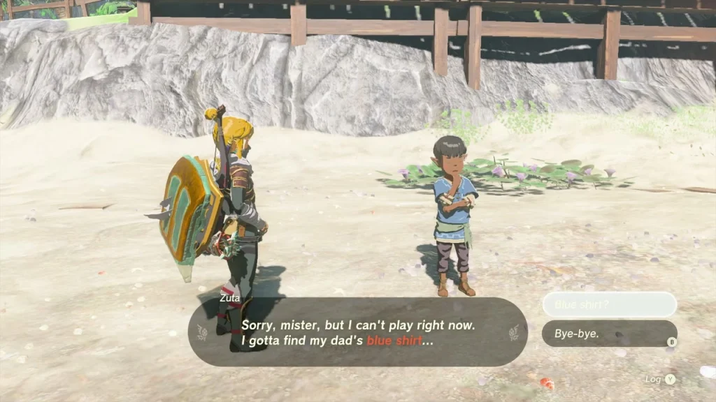 Zuta looking for his dad's blue shirt on the beach Zuta looking for his dad's blue shirt on the beach