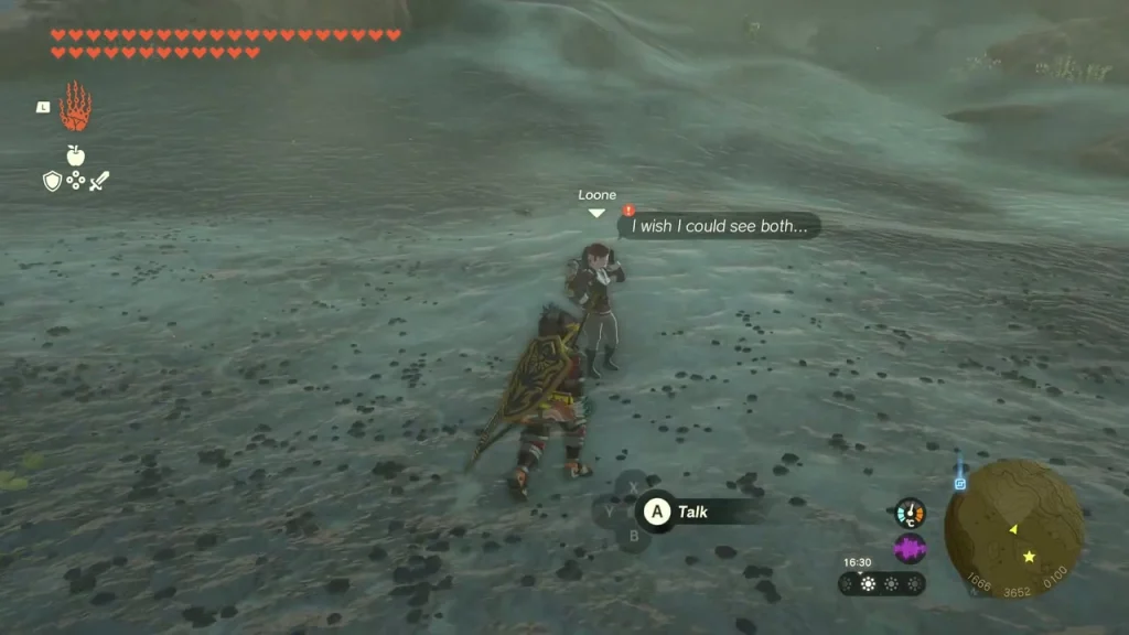 Loone waiting on the stony ground beside the Eldin Great Skeleton Loone waiting on the stony ground beside the Eldin Great Skeleton