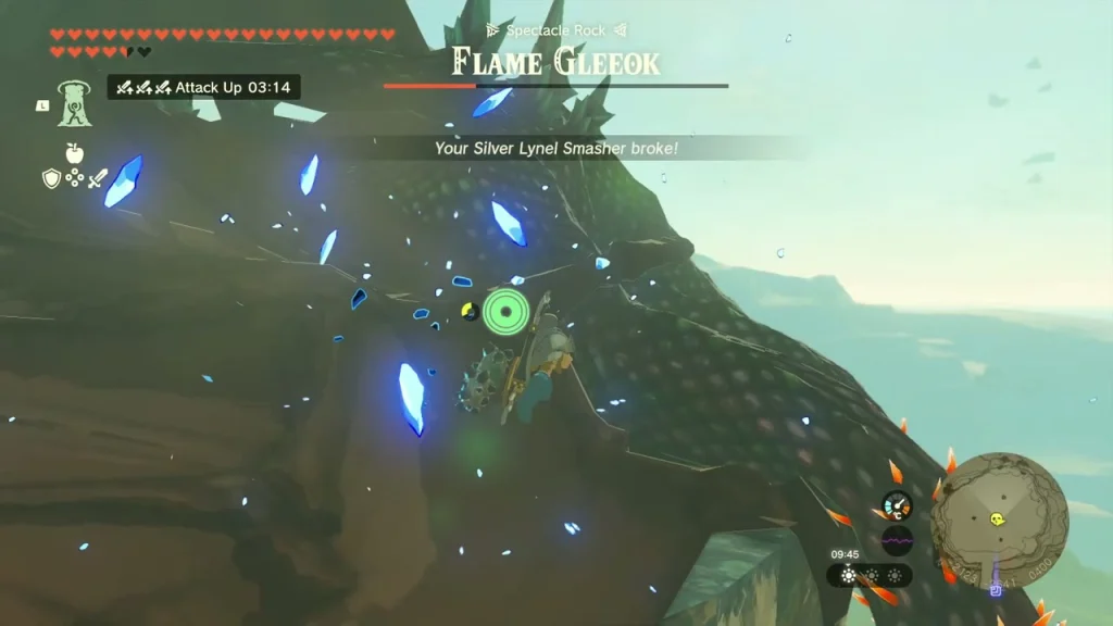 Flame Gleeok scales and wing near the top of Spectacle Rock