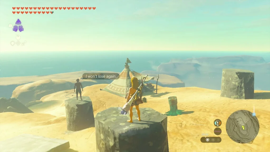 Stone pillar beside Rahdo's tent on the Mount Granajh plateau, with a second pillar for Rahdo Stone pillar beside Rahdo's tent on the Mount Granajh plateau, with a second pillar for Rahdo