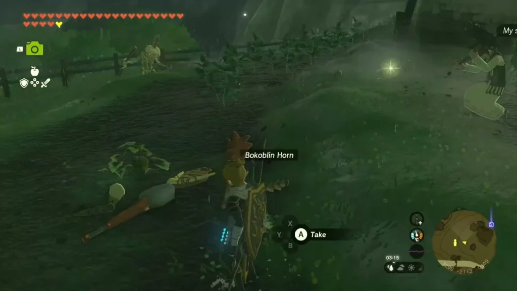 Bokoblin Horn dropped on the field after a defeated monster Bokoblin Horn dropped on the field after a defeated monster