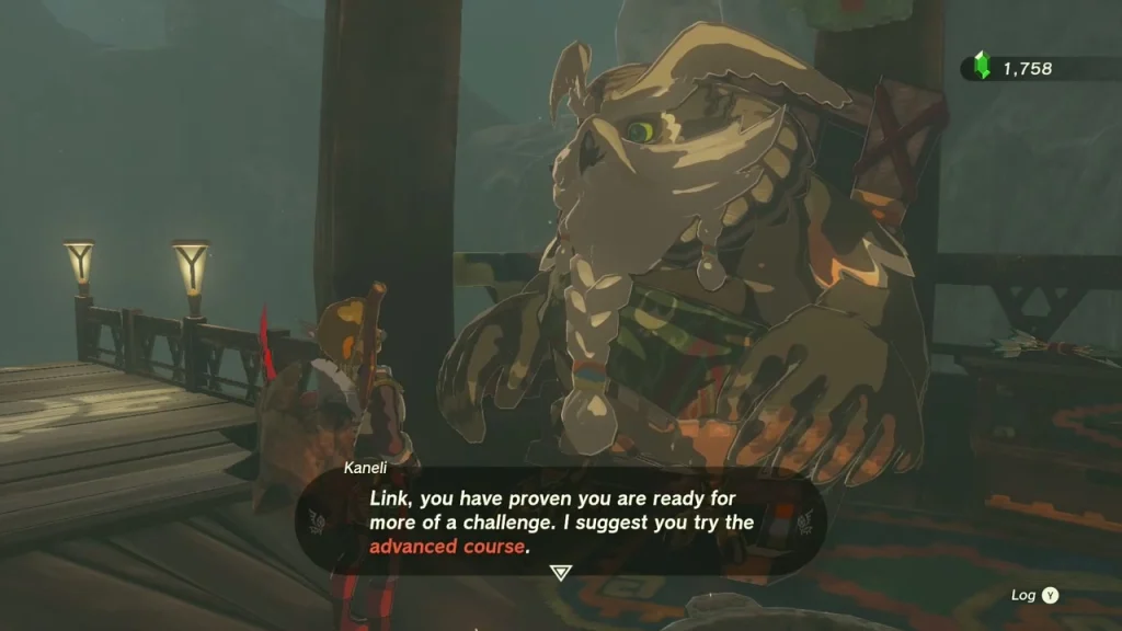 Kaneli after the course with the rupee count raised by the reward
