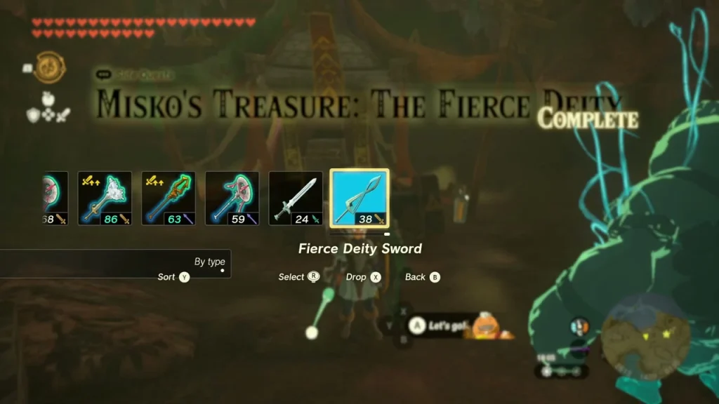 Misko's Treasure: The Fierce Deity complete banner with the new sword Misko's Treasure: The Fierce Deity complete banner with the new sword