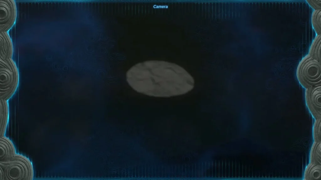 Camera view of the light patch labelled Full moon shining down Camera view of the light patch labelled Full moon shining down