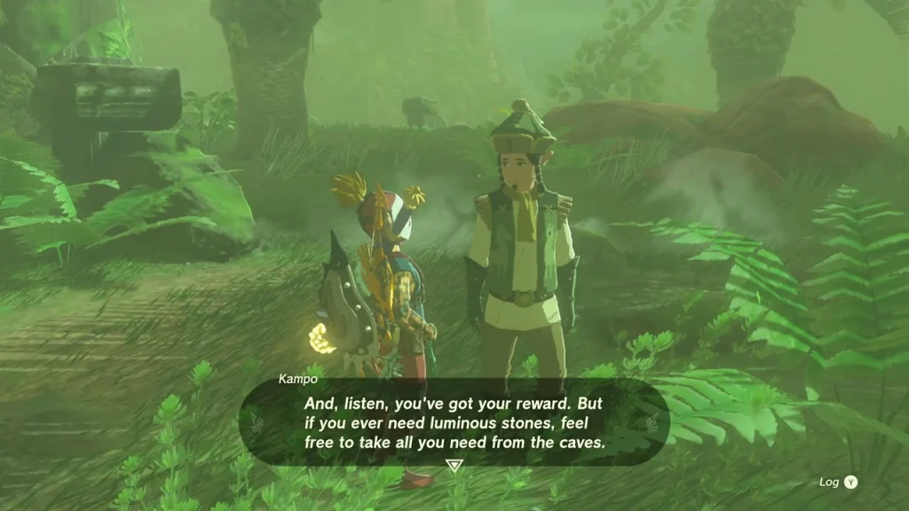 Kampo standing beside you after the reward Kampo standing beside you after the reward