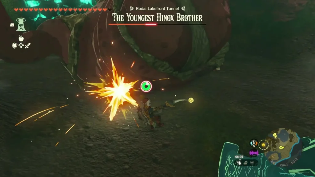 The Youngest Hinox Brother hit by an arrow in Rodai Lakefront Tunnel The Youngest Hinox Brother hit by an arrow in Rodai Lakefront Tunnel