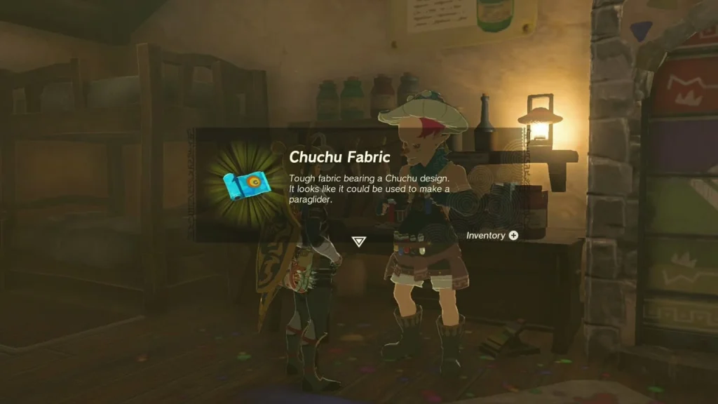 Chuchu Fabric item box shown as Sayge's reward Chuchu Fabric item box shown as Sayge's reward