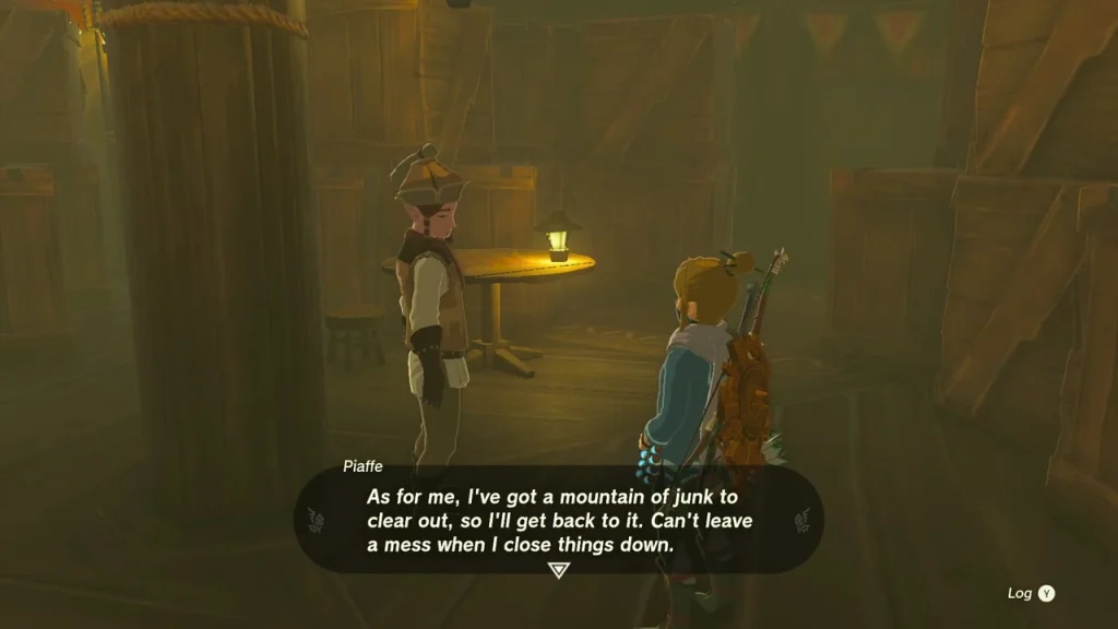 Piaffe talking inside the stable near stacked crates Piaffe talking inside the stable near stacked crates