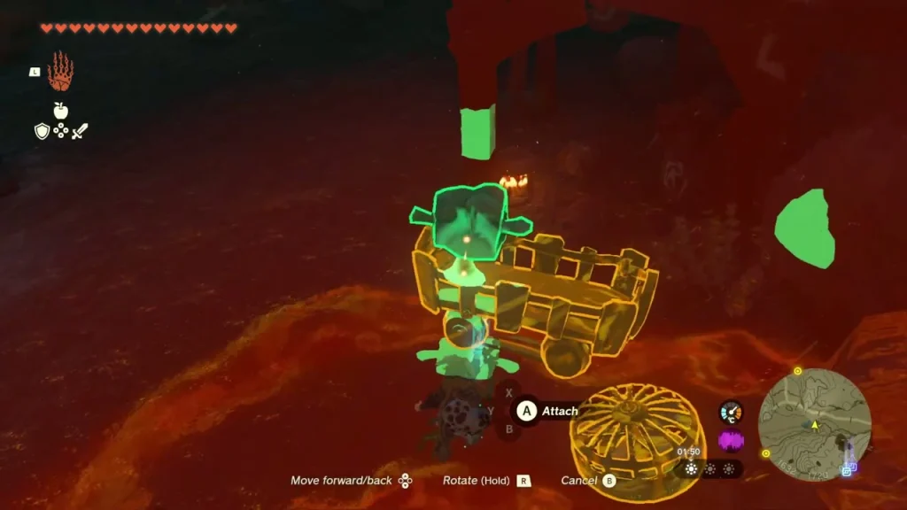 Mine cart on the rails above lava with the roast fused to it Mine cart on the rails above lava with the roast fused to it