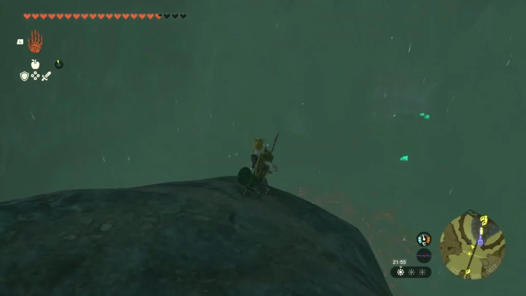 Dark rocky ledge at the entrance of the Cave Under Zora's Domain Dark rocky ledge at the entrance of the Cave Under Zora's Domain