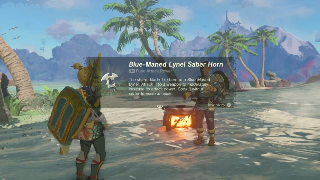 Blue-Maned Lynel Saber Horn item box Blue-Maned Lynel Saber Horn item box