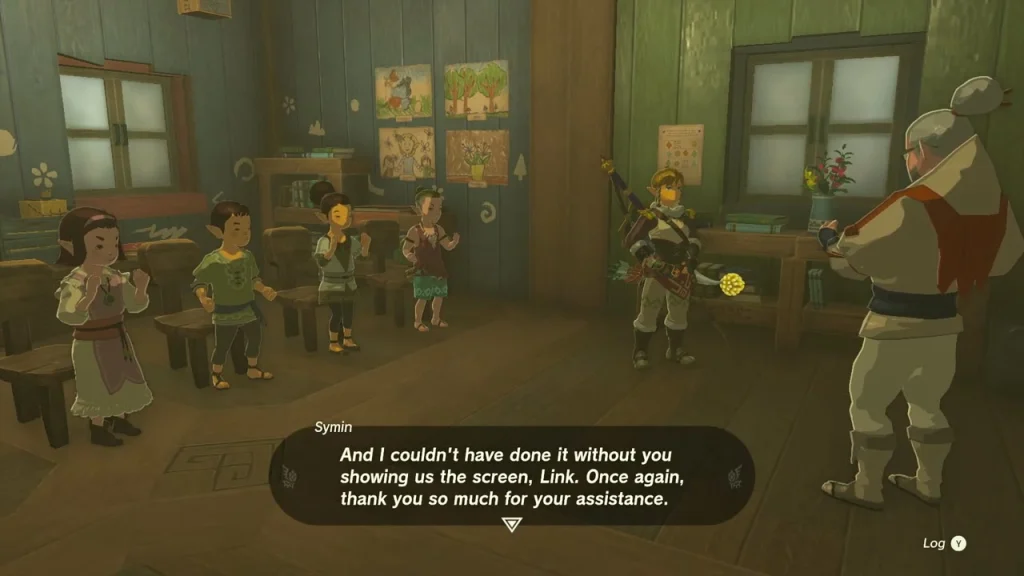 Symin thanking the class after showing the Calamity screen picture