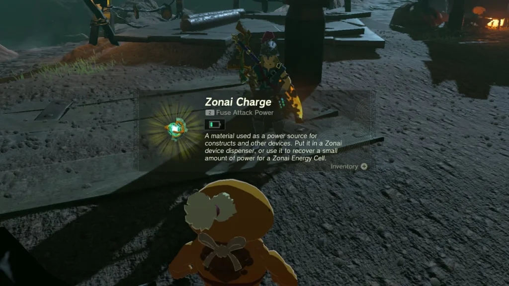 Zonai Charge item box held up beside Dugby Zonai Charge item box held up beside Dugby
