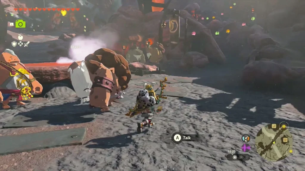 Goron City plaza near the rock roast with Gorons gathered Goron City plaza near the rock roast with Gorons gathered