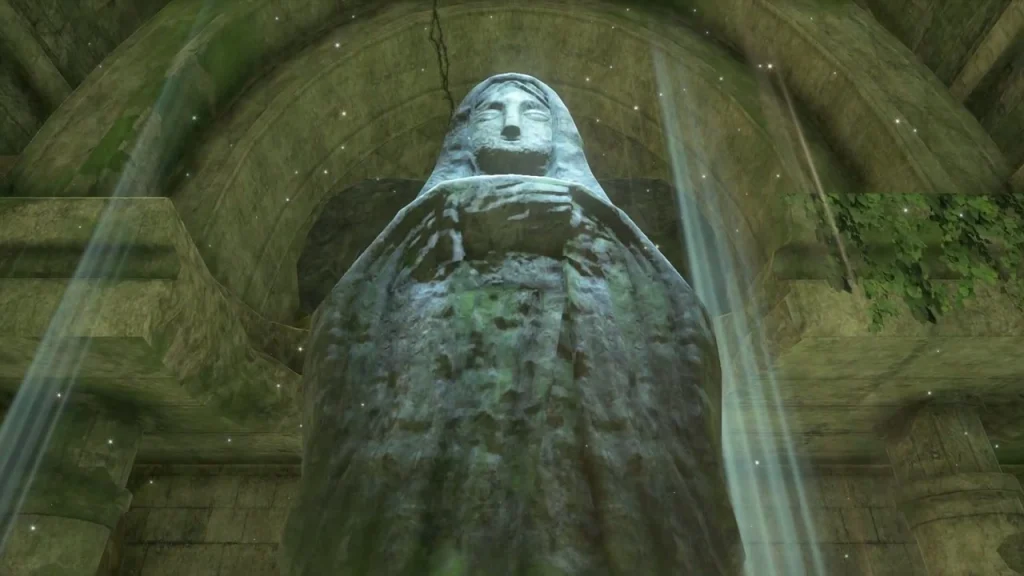 Upright Mother Goddess Statue under an arch in the Forgotten Temple
