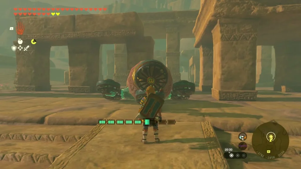 Giant orb on fan wheels at the North Gerudo Ruins Giant orb on fan wheels at the North Gerudo Ruins
