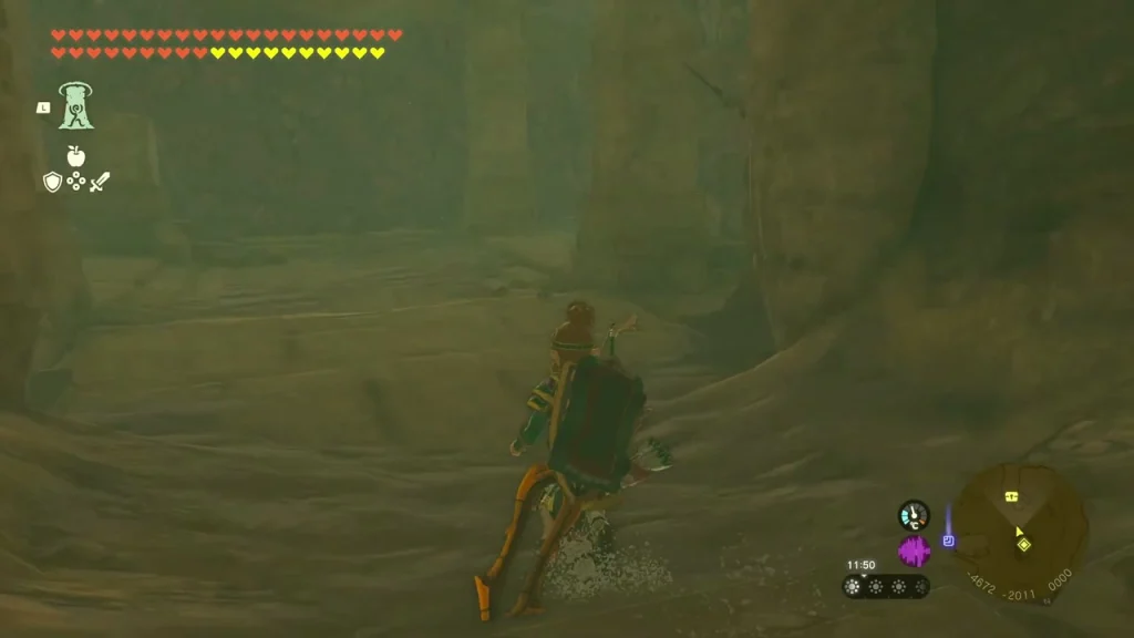 Sandy passage inside the West Gerudo Underground Ruins Sandy passage inside the West Gerudo Underground Ruins