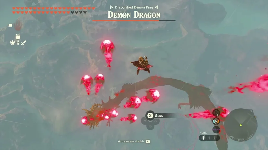Glowing red gloom orbs rising around the Demon Dragon Glowing red gloom orbs rising around the Demon Dragon