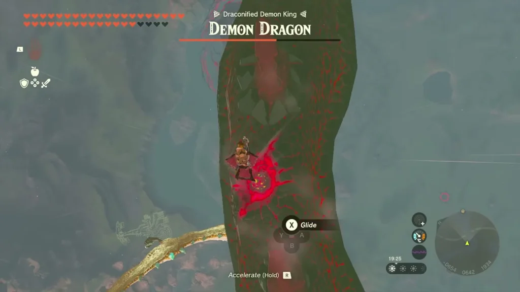 Weak spot on the Demon Dragon's neck Weak spot on the Demon Dragon's neck