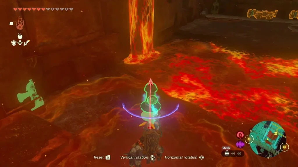 Hydrant held over a lava pool beside a lava fall Hydrant held over a lava pool beside a lava fall