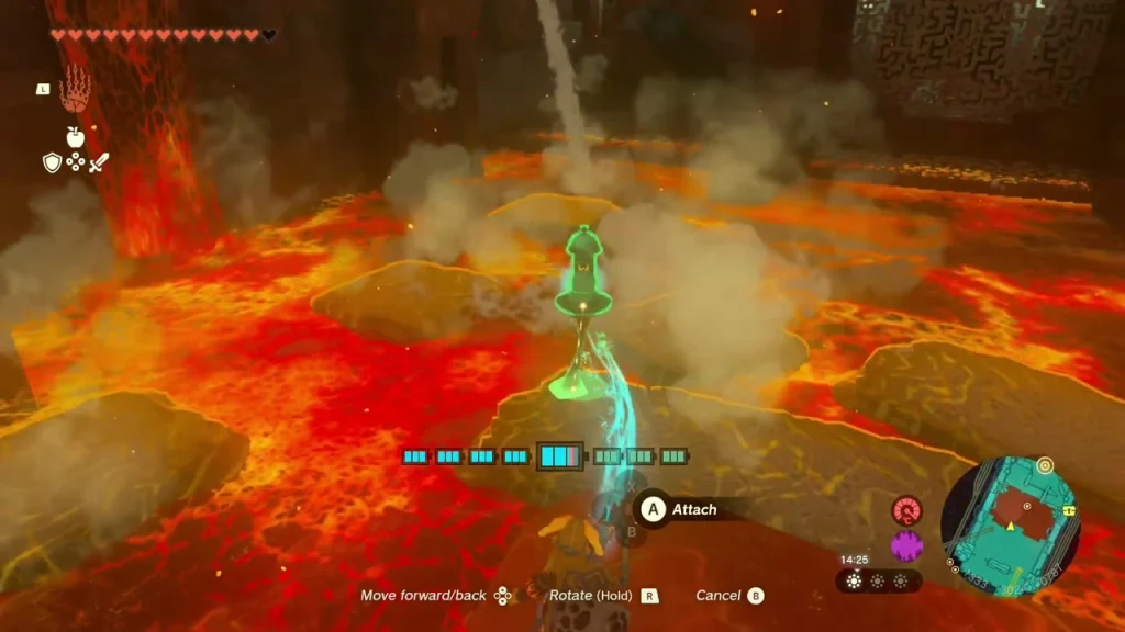 Hydrant water making stone slabs flow across the lava pool Hydrant water making stone slabs flow across the lava pool