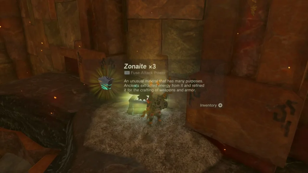 Zonaite x3 item box from the chest on the high 2F ledge Zonaite x3 item box from the chest on the high 2F ledge