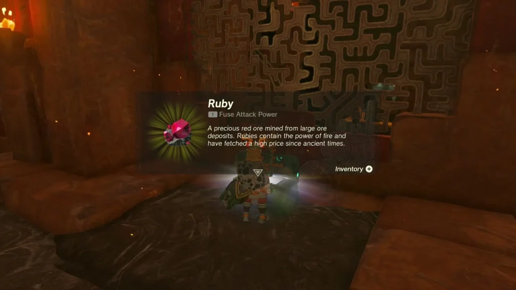Ruby item box from the chest beside the maze-pattern wall Ruby item box from the chest beside the maze-pattern wall