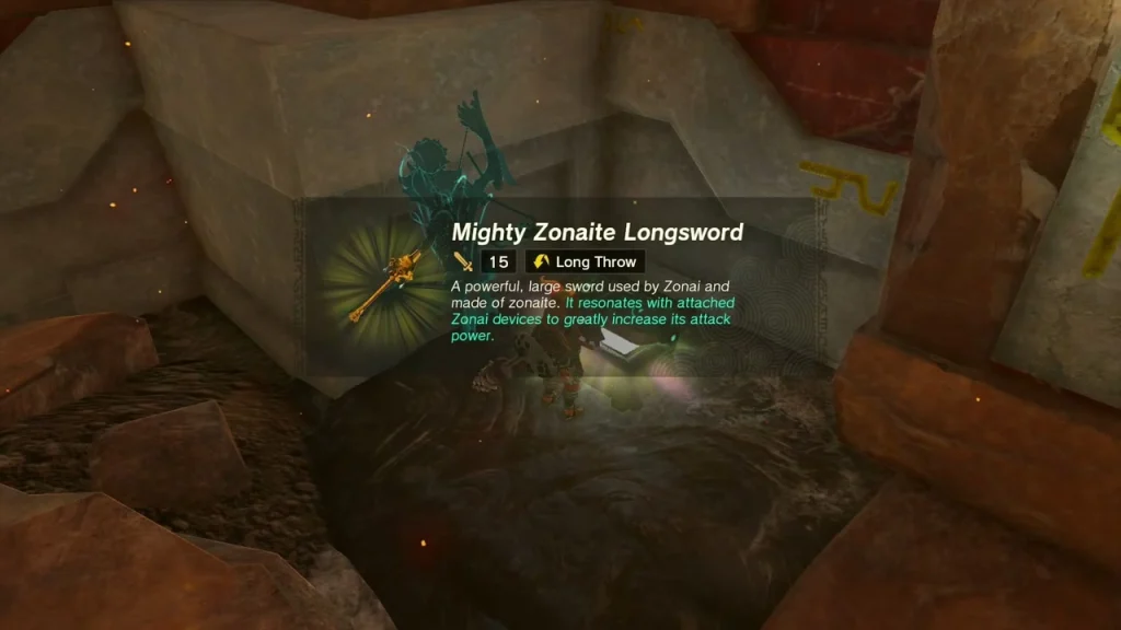 Mighty Zonaite Longsword item box from the shaft chest Mighty Zonaite Longsword item box from the shaft chest